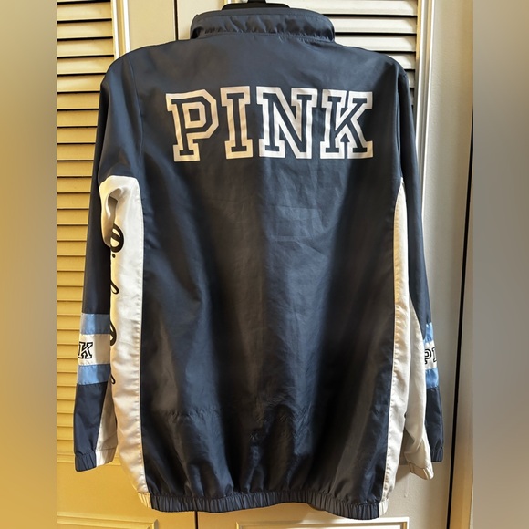 Pink Victoria's Secret Blue Zip Up Windbreaker Size XS-S - Picture 10 of 15